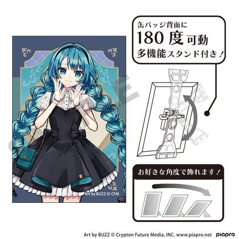 『初音ミク』アート缶バッジ 初音ミク レトロ☆神戸2025